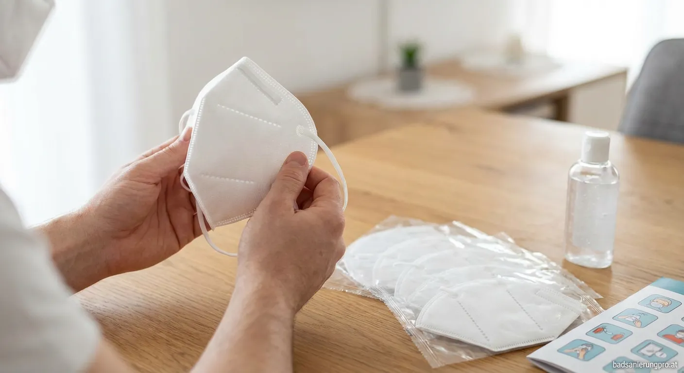 Atemschutzmaske FFP2 detaillierte Aufnahme der Filterlagen