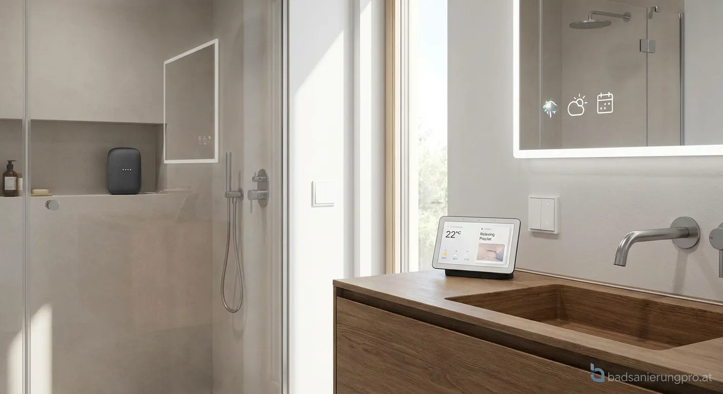Google Home Badezimmer mit smarter Steuerung und moderner Ausstattung