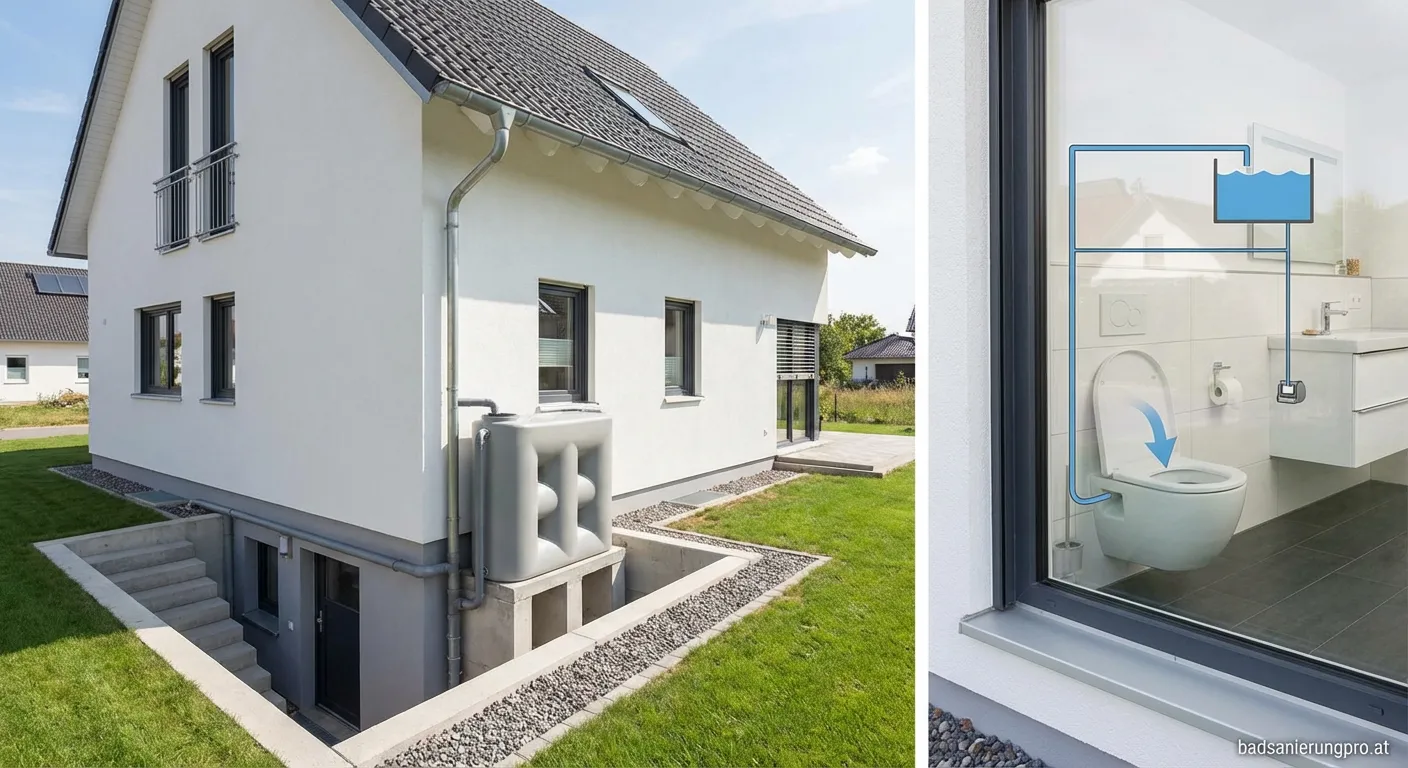 Professionelle Regenwassernutzungsanlage zur WC-Spülung mit moderner Filtertechnik
